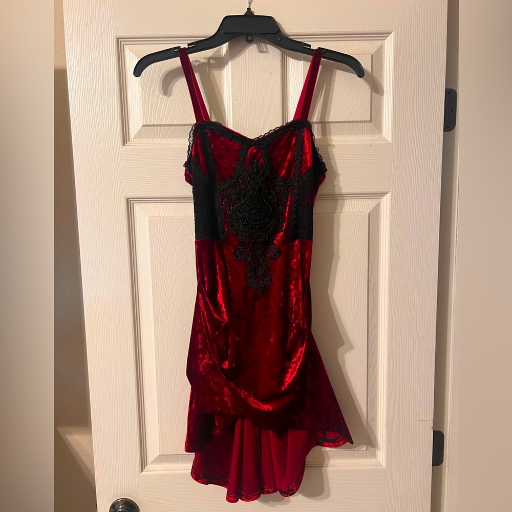 Dark in Love Ted Velvet Bustle Dress